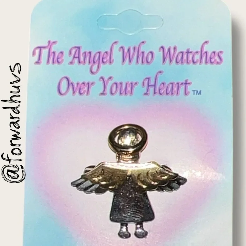 Bundle Sale 3 for $15 | Angel Pin / Pendant – Gold Tone Wings & Halo, Silver Ton